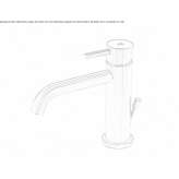 Countertop washbasin tap made of stainless steel with automatic stopper Kolin