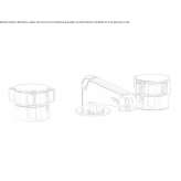 3-hole washbasin tap with adjustable spout Metes