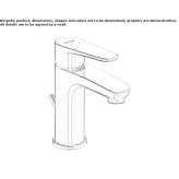 Single-lever washbasin tap with cork stopper Jalisco