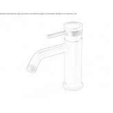 Single-lever stainless steel washbasin tap with aerator Demonte