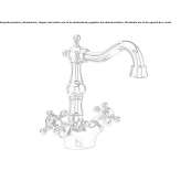 1-hole steel countertop washbasin faucet Chiman