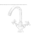 1-hole countertop washbasin tap with adjustable spout Sosno