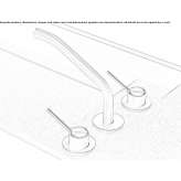 3-hole countertop washbasin tap made of stainless steel Orroli