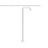 Free-standing washbasin tap made of stainless steel Longueau