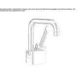 Single-lever washbasin tap with adjustable spout Arlate
