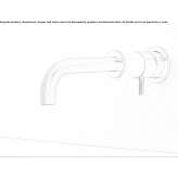 Wall-mounted washbasin tap made of stainless steel Topile