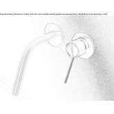 Wall-mounted washbasin tap made of stainless steel Orroli