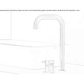 2-hole stainless steel washbasin tap with aerator Topile