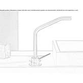 Countertop washbasin tap made of stainless steel Orroli