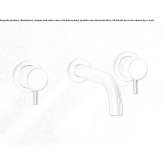 3-hole wall-mounted washbasin tap made of stainless steel Topile