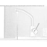 Countertop washbasin tap made of stainless steel Orroli