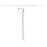 Free-standing single-lever washbasin tap made of stainless steel Topile