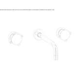 3-hole wall-mounted washbasin tap Metes