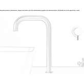 Countertop washbasin tap made of stainless steel Topile