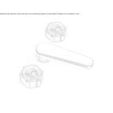 Washbasin tap with 3 holes, made of chrome-plated brass Lovere