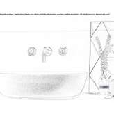 3-hole wall-mounted washbasin tap made of stainless steel Ceiba
