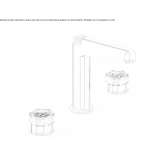 Washbasin tap with 3 holes, made of chrome-plated brass Lovere