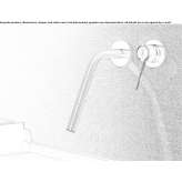 Wall-mounted washbasin tap made of stainless steel Orroli