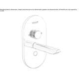 Wall-mounted electronic washbasin tap in chrome-plated brass Ongoy