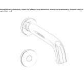 Wall-mounted electronic washbasin tap in chrome-plated brass Ongoy