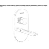 Self-closing wall-mounted washbasin tap in chrome-plated brass Ongoy