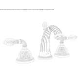 3-otworowa mosiężna bateria umywalkowa z kryształami Swarovski® Dolhasca