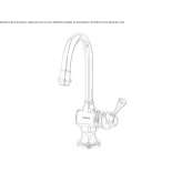 Brass washbasin tap Certaldo
