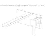 Wall-mounted single-lever washbasin tap with plate Zipari