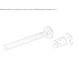 Wall-mounted single-lever washbasin tap made of stainless steel Sestino