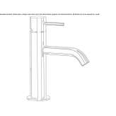 Single-lever countertop washbasin tap without waste Masca