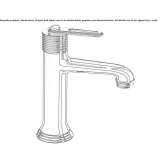 Single-lever countertop washbasin tap Vicalvi