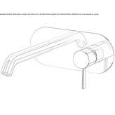 Wall-mounted single-lever washbasin tap with plate Masca