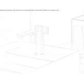 Countertop single-lever washbasin tap made of stainless steel without waste Necochea