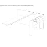 Countertop washbasin tap with plate Padulle