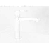 Countertop washbasin tap made of stainless steel Verzino