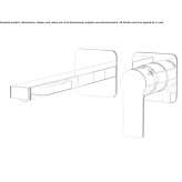 Single-lever wall-mounted washbasin faucet Rialto