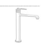 Tall, 1-hole countertop washbasin tap Vicalvi