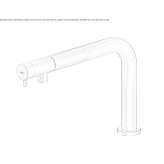 Countertop washbasin tap made of stainless steel Opatow