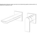 Two-hole, single-lever, wall-mounted washbasin faucet Odra