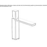 Single-lever countertop washbasin tap Chatou