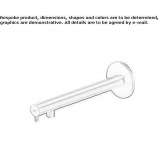 Wall-mounted washbasin tap made of stainless steel Opatow