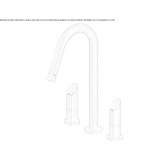 3-hole stainless steel washbasin tap Tobosi
