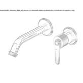 2-hole wall-mounted washbasin tap Vicalvi