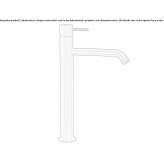 Tall, single-lever washbasin tap made of stainless steel Voivozi