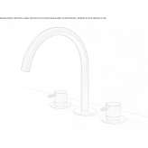3-hole brass countertop washbasin faucet Melres