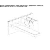 2-hole wall-mounted washbasin tap with plate Ruzic