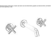 3-hole wall-mounted washbasin tap with aerator Merkel