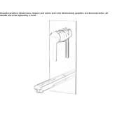 Wall-mounted washbasin tap with plate Paignton