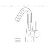Countertop washbasin tap with automatic stopper Loncin