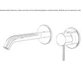 Single-lever wall-mounted washbasin faucet Loncin